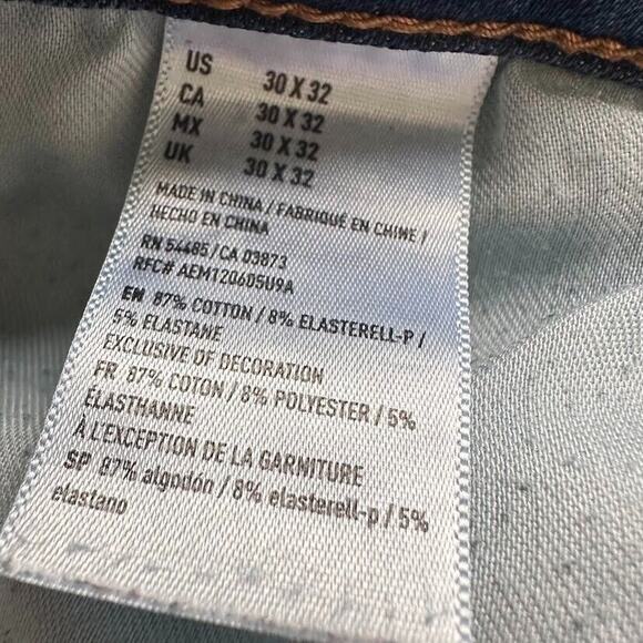 American Eagle Jeans 30x32 Mens Slim Straight Stretch Blue Denim Extreme Flex - Picture 6 of 6